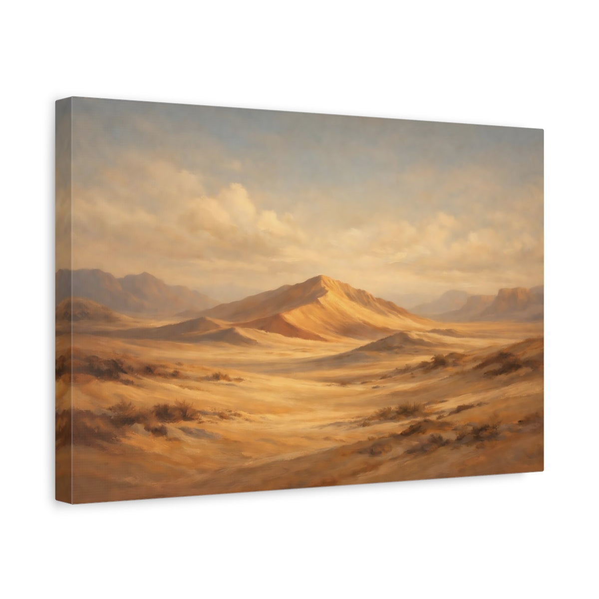Side Mockup 4. Nature Desert Landscape Desert Landscape shown as stretched canvas wall art