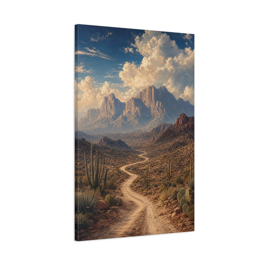 Main Mockup. Nature Desert Landscape Desert Landscape shown as stretched canvas wall art