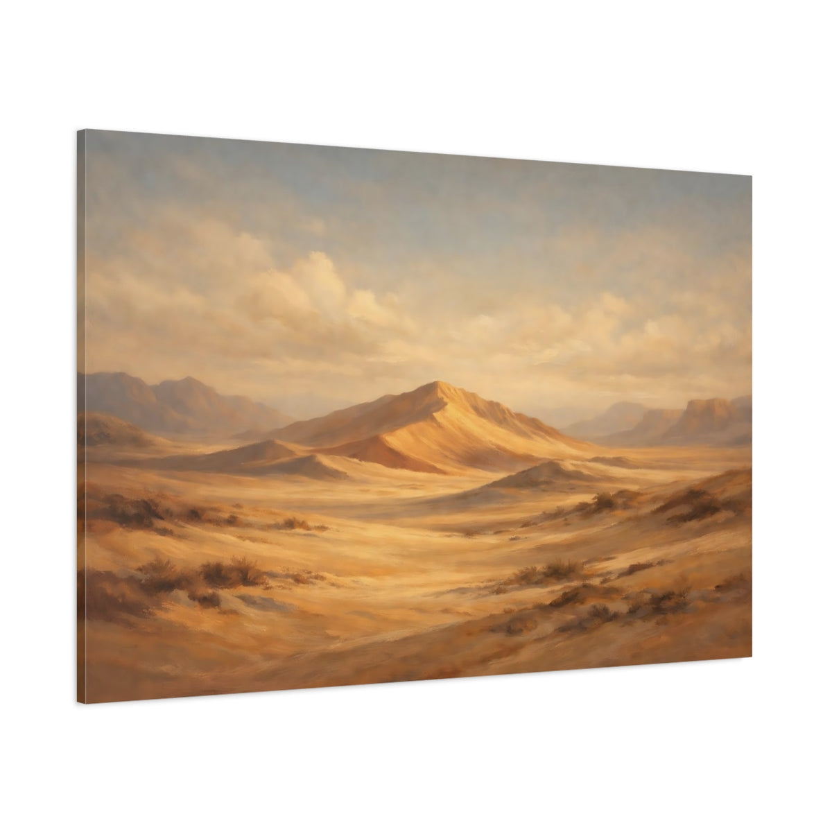 Main Mockup. Nature Desert Landscape Desert Landscape shown as stretched canvas wall art