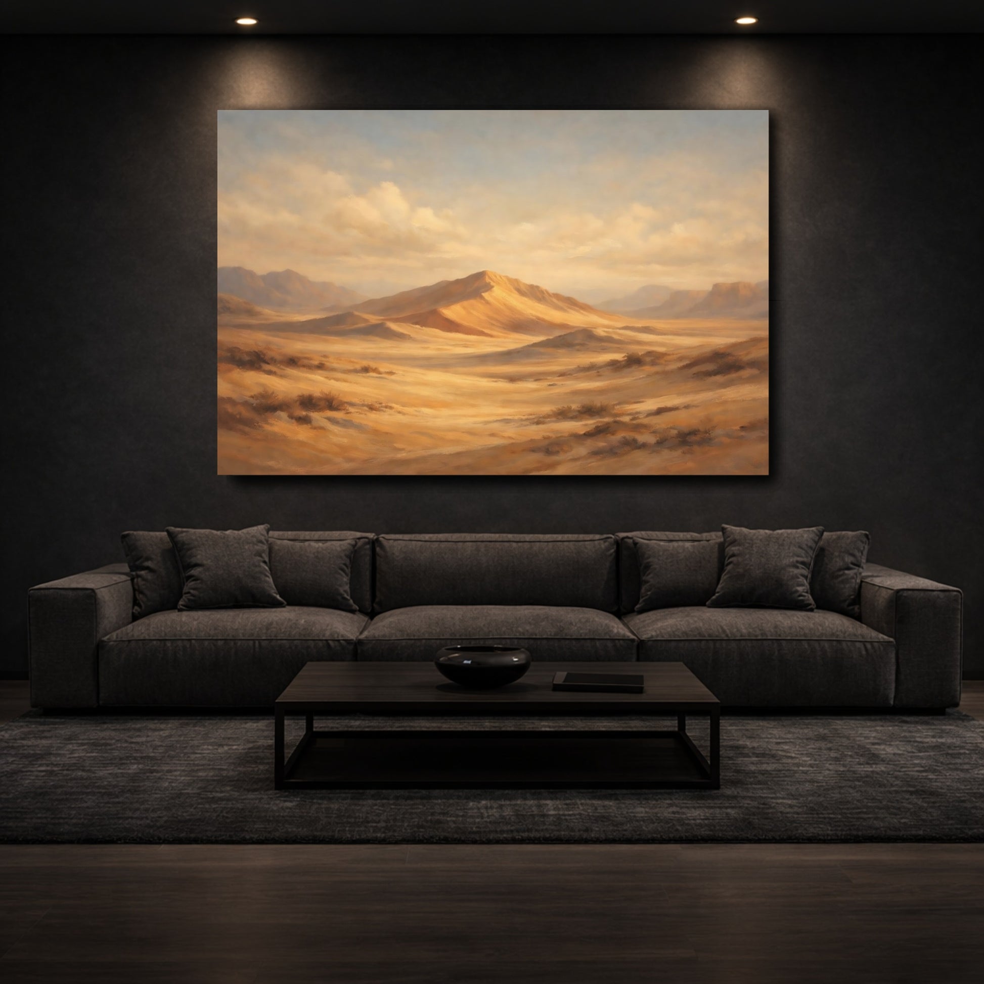 Mockup 2. Nature Desert Landscape Desert Landscape shown as stretched canvas wall art