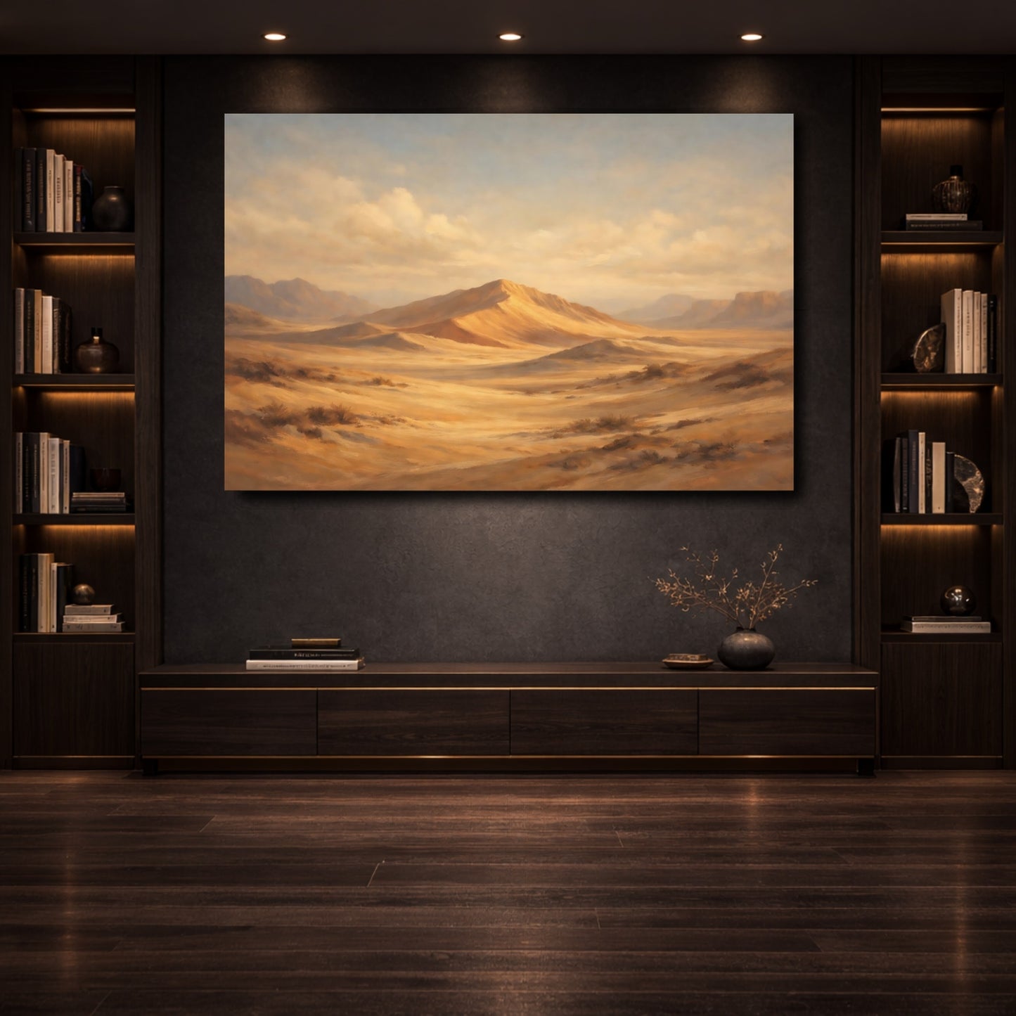 Mockup 3. Nature Desert Landscape Desert Landscape shown as stretched canvas wall art
