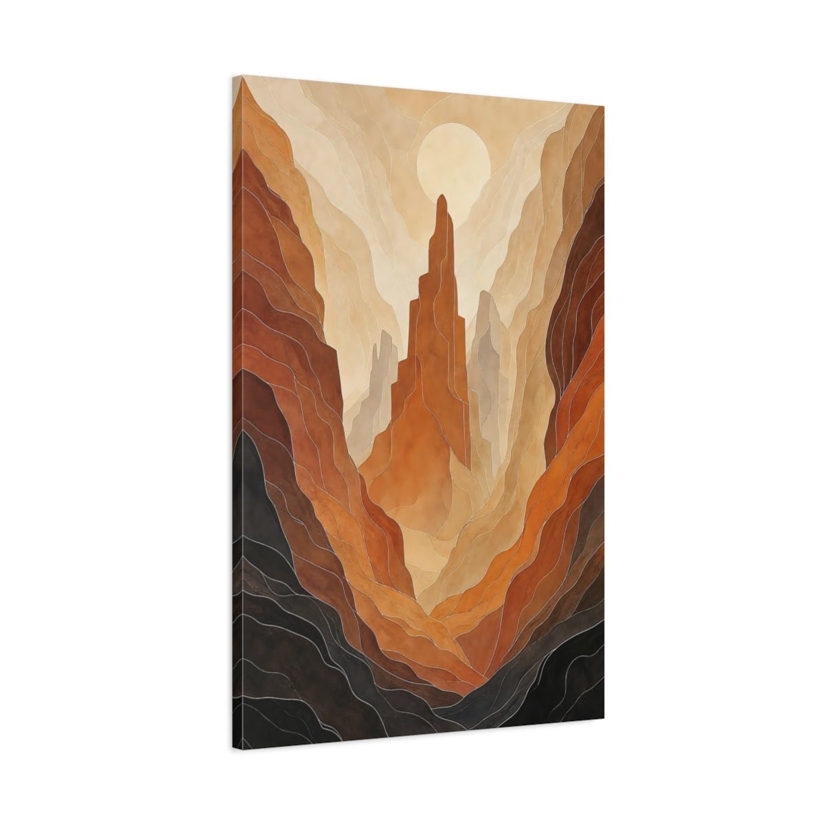 Nature Desert Landscape Earth Tones Canvas Wall Art Print – Living Room Decor, Above Sofa - YesArtYes