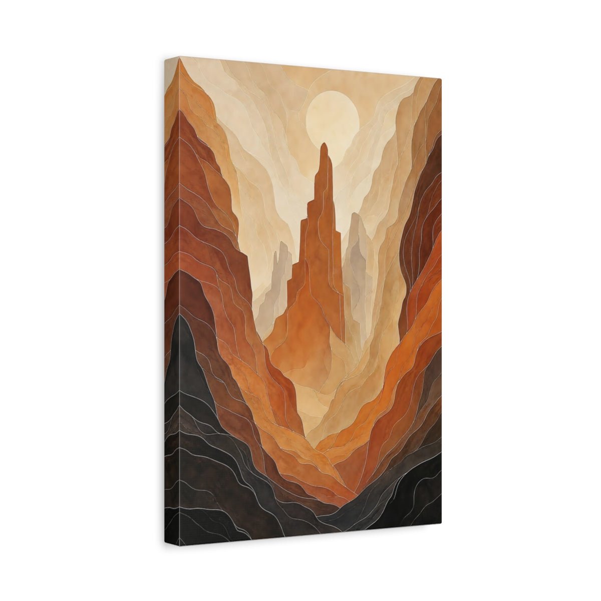 Nature Desert Landscape Earth Tones Canvas Wall Art Print – Living Room Decor, Above Sofa - YesArtYes