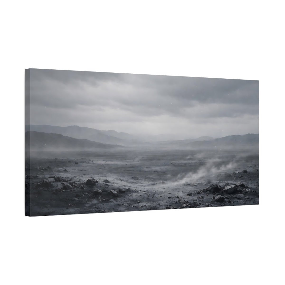 Nature Desert Landscape Monochrome - Canvas Wall Art Print - YesArtYes