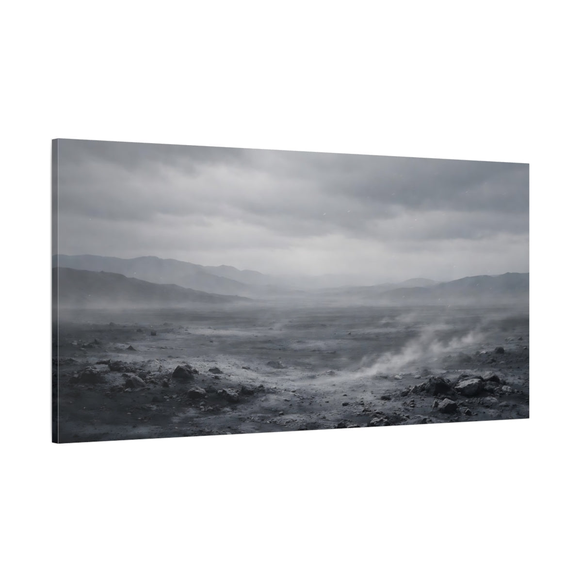 Nature Desert Landscape Monochrome - Canvas Wall Art Print - YesArtYes