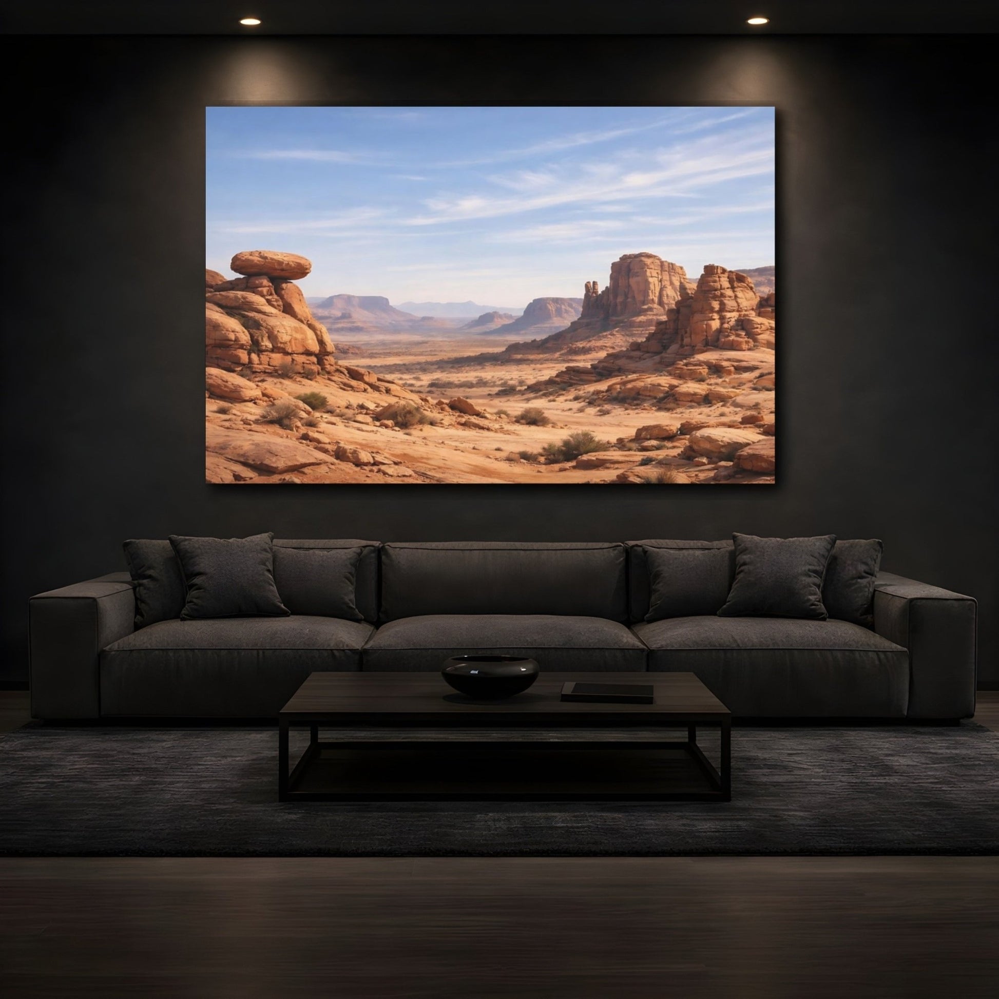 Nature Desert Landscape Orange - Canvas Wall Art Print - YesArtYes
