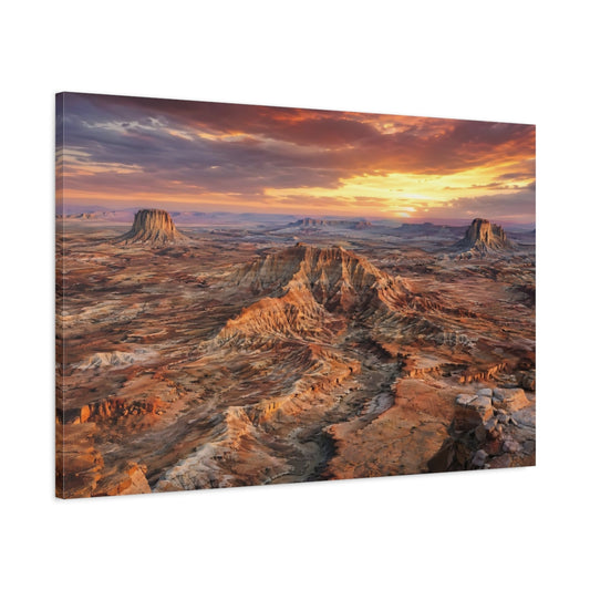 Main Mockup. Nature Desert Landscape Orange Landscape shown as stretched canvas wall art