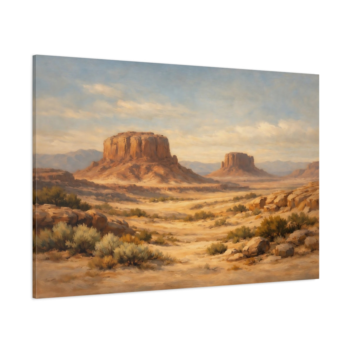 Main Mockup. Nature Desert Landscape Southwest Desert shown as stretched canvas wall art