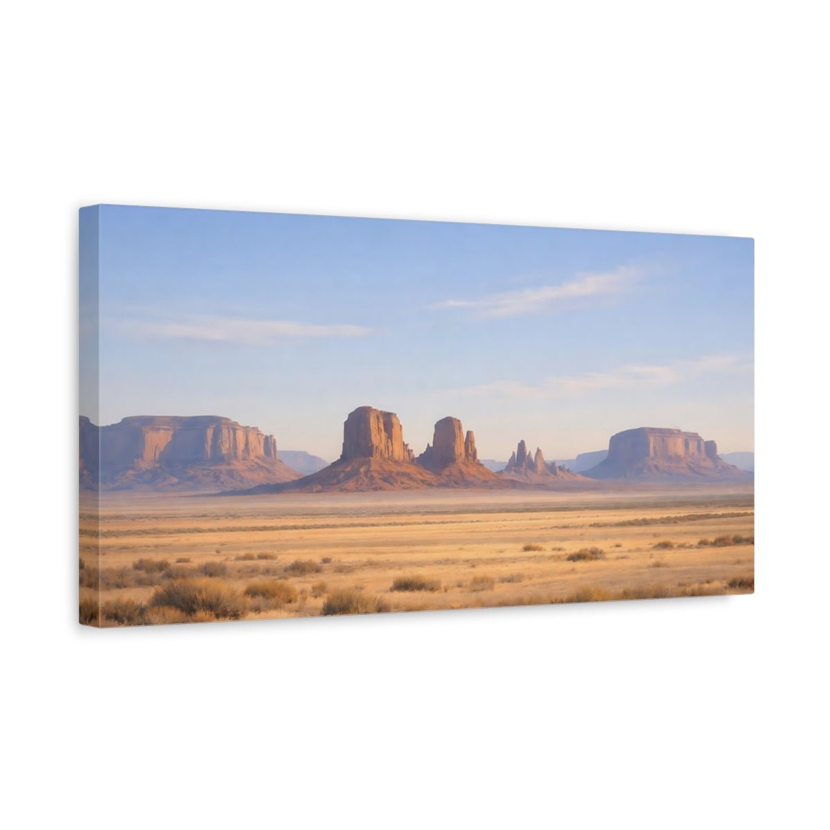 Nature Desert Landscape Tan Blue - Canvas Wall Art Print - YesArtYes