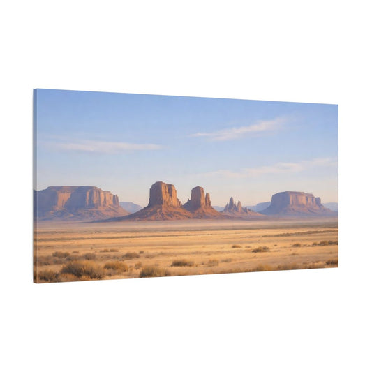 Nature Desert Landscape Tan Blue - Canvas Wall Art Print - YesArtYes