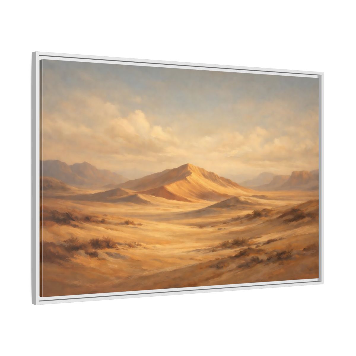Side Mockup 7. Nature Desert Landscape Warm Desert Landscape shown as stretched canvas wall art