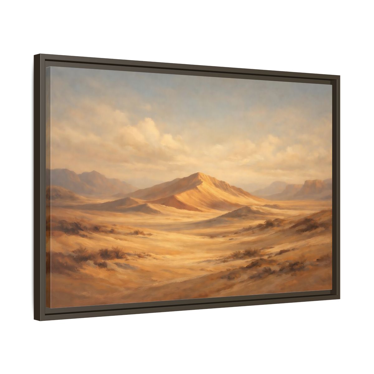 Side Mockup 11. Nature Desert Landscape Warm Desert Landscape shown as stretched canvas wall art