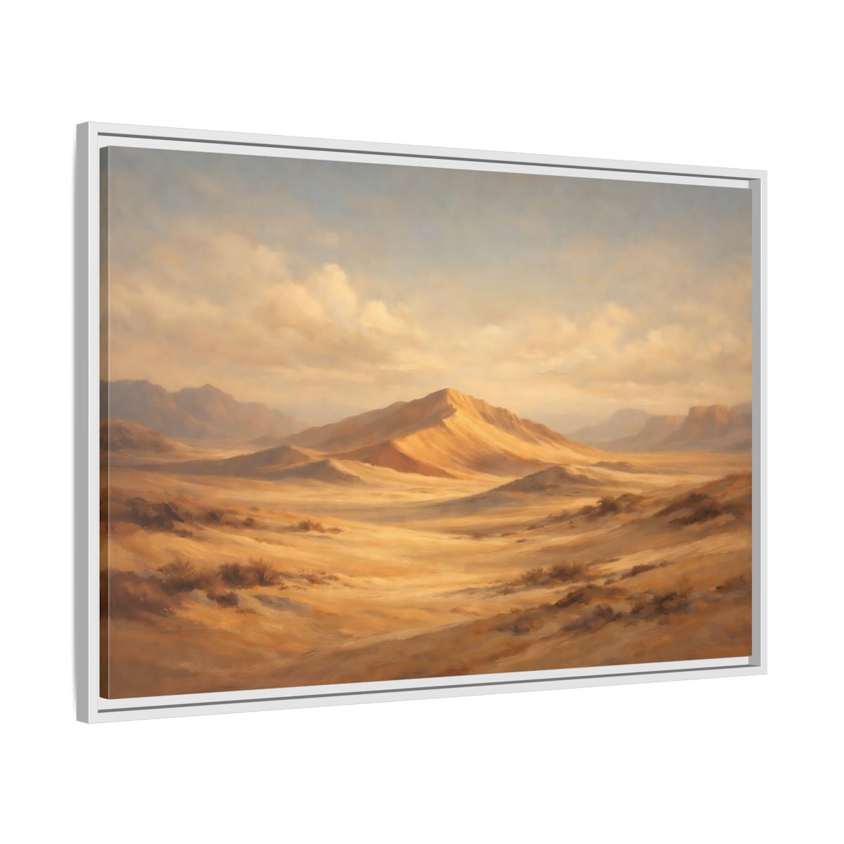 Side Mockup 8. Nature Desert Landscape Warm Desert Landscape shown as stretched canvas wall art