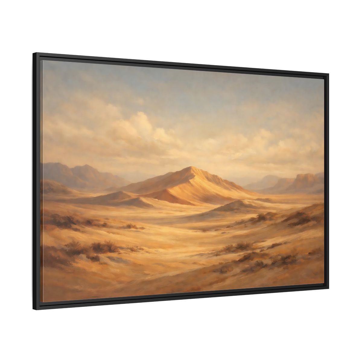 Side Mockup 12. Nature Desert Landscape Warm Desert Landscape shown as stretched canvas wall art