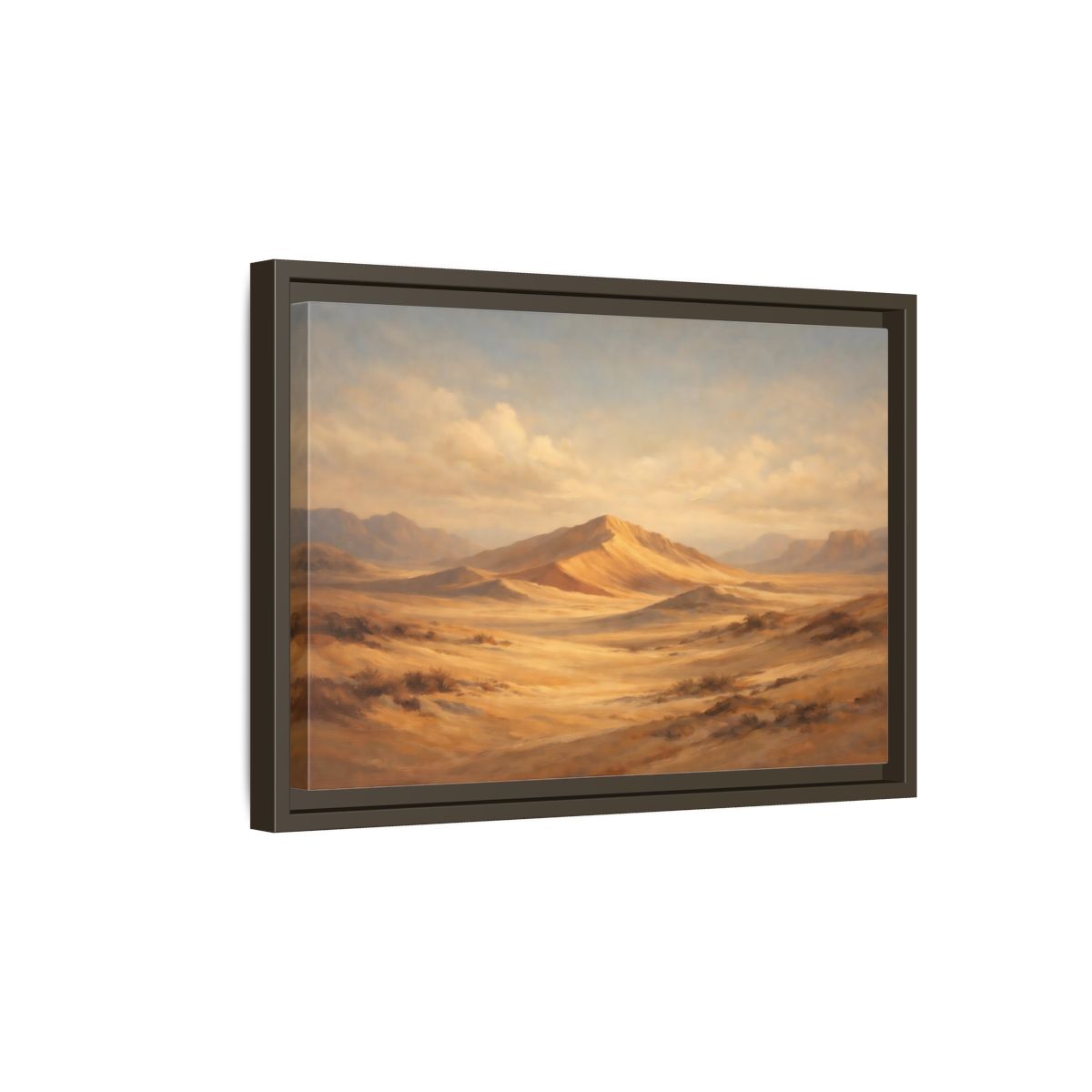 Side Mockup 5. Nature Desert Landscape Warm Desert Landscape shown as stretched canvas wall art