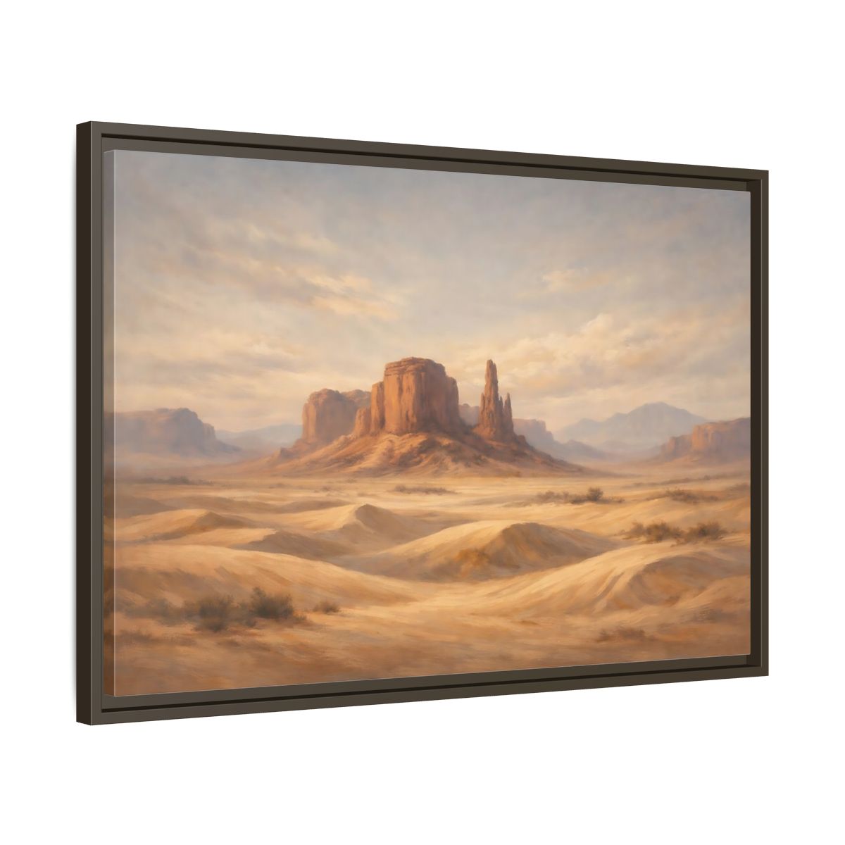 Side Mockup 11. Nature Desert Landscape Desert Landscape Warm Tones shown as stretched canvas wall art
