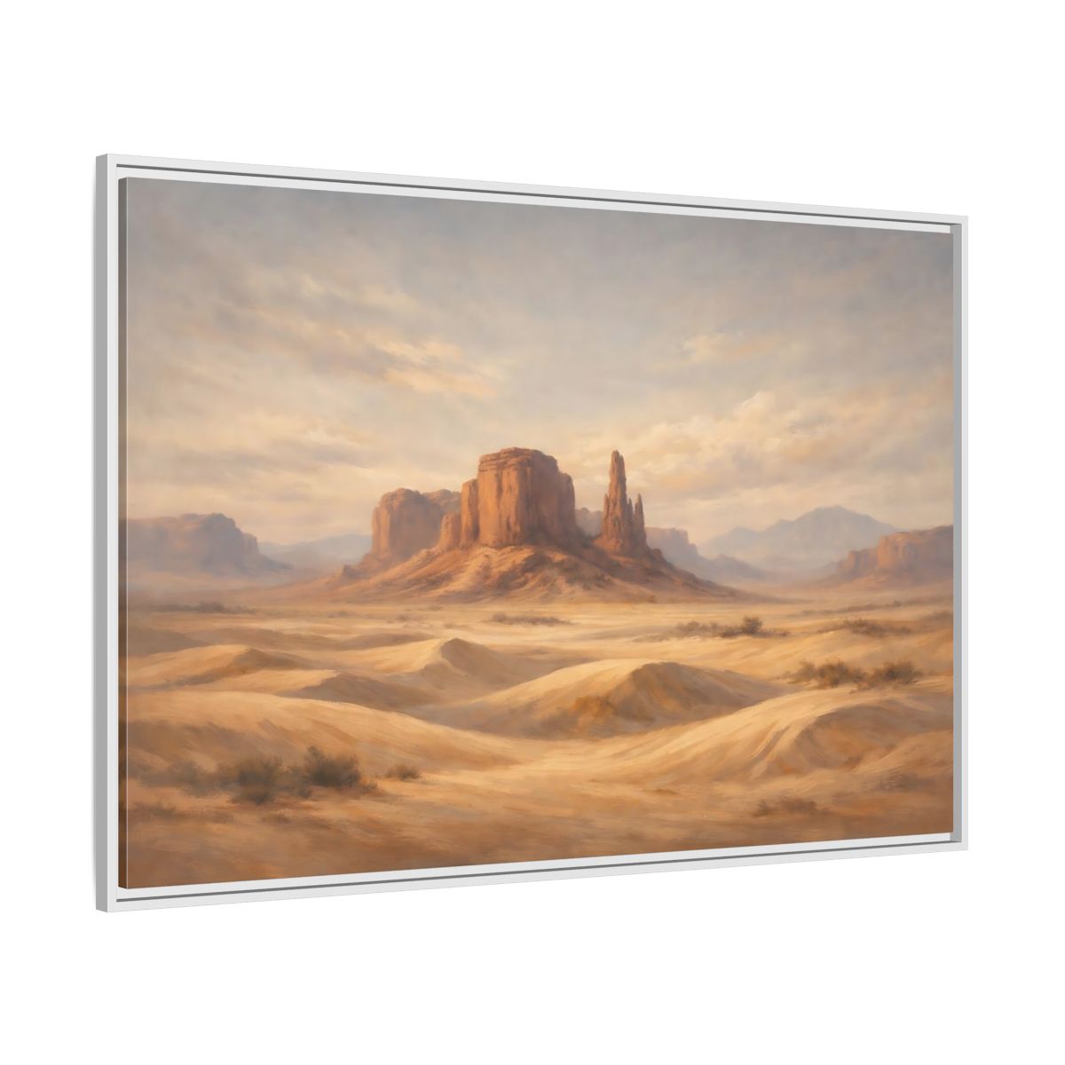 Side Mockup 7. Nature Desert Landscape Desert Landscape Warm Tones shown as stretched canvas wall art
