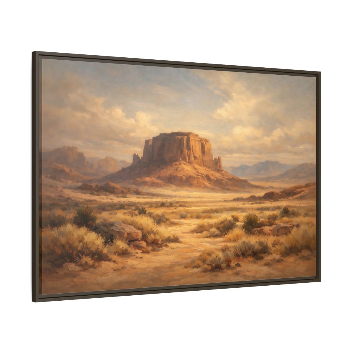 Main Mockup. Nature Desert Mesa Desert Landscape shown as stretched canvas wall art
