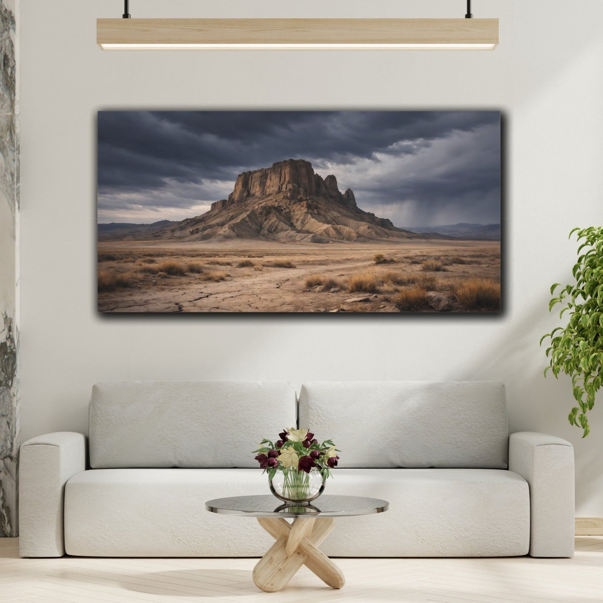 Nature Desert Mesa Landscape - Canvas Wall Art Print - YesArtYes