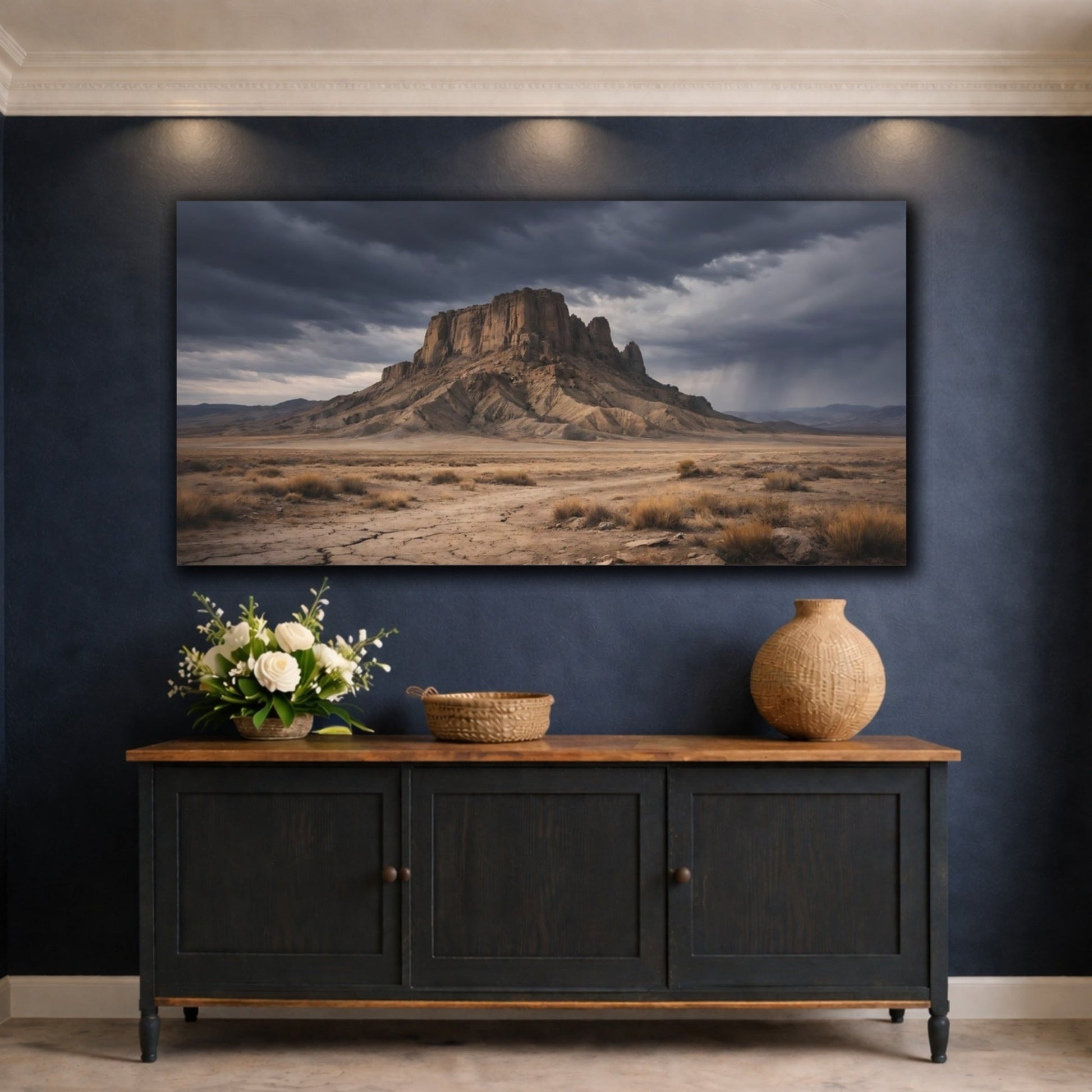 Nature Desert Mesa Landscape - Canvas Wall Art Print - YesArtYes