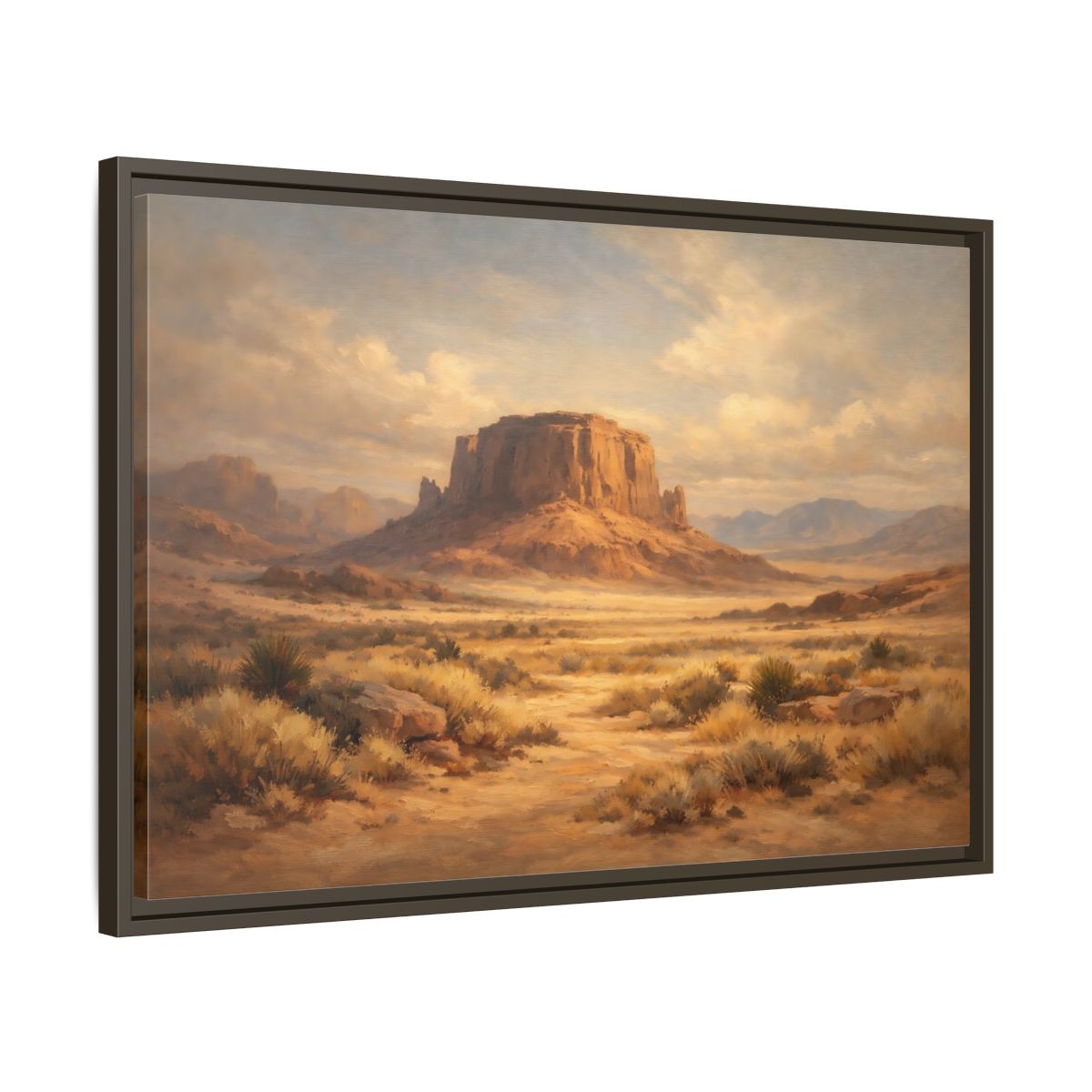 Side Mockup 11. Nature Desert Mesa Desert Landscape shown as stretched canvas wall art