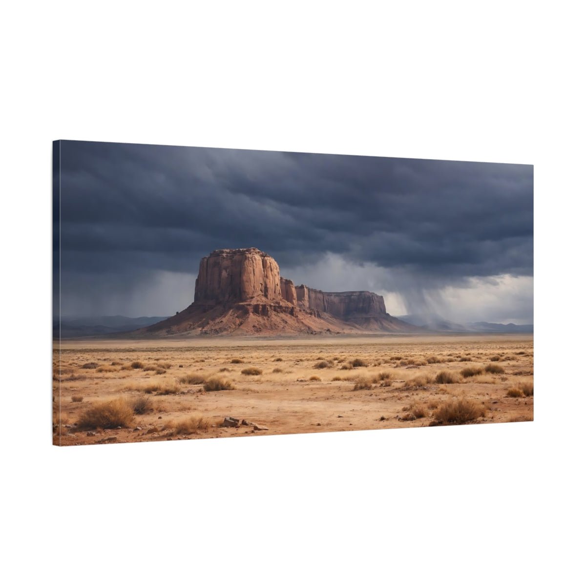 Nature Desert Mesas Brown And Grey - Canvas Wall Art Print - YesArtYes