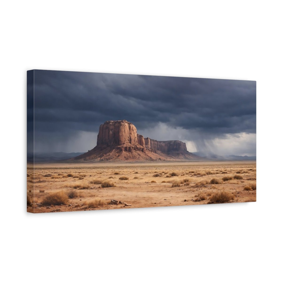 Nature Desert Mesas Brown And Grey - Canvas Wall Art Print - YesArtYes