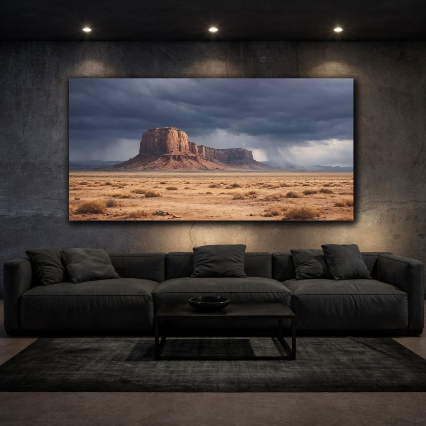 Nature Desert Mesas Brown And Grey - Canvas Wall Art Print - YesArtYes