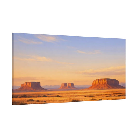 Nature Desert Mesas Orange And Blue - Canvas Wall Art Print - YesArtYes