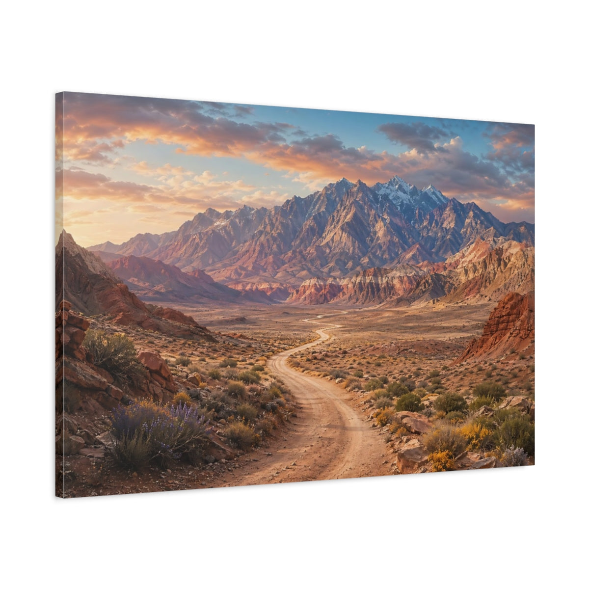 Main Mockup. Nature Desert Mountains Desert Mountain shown as stretched canvas wall art