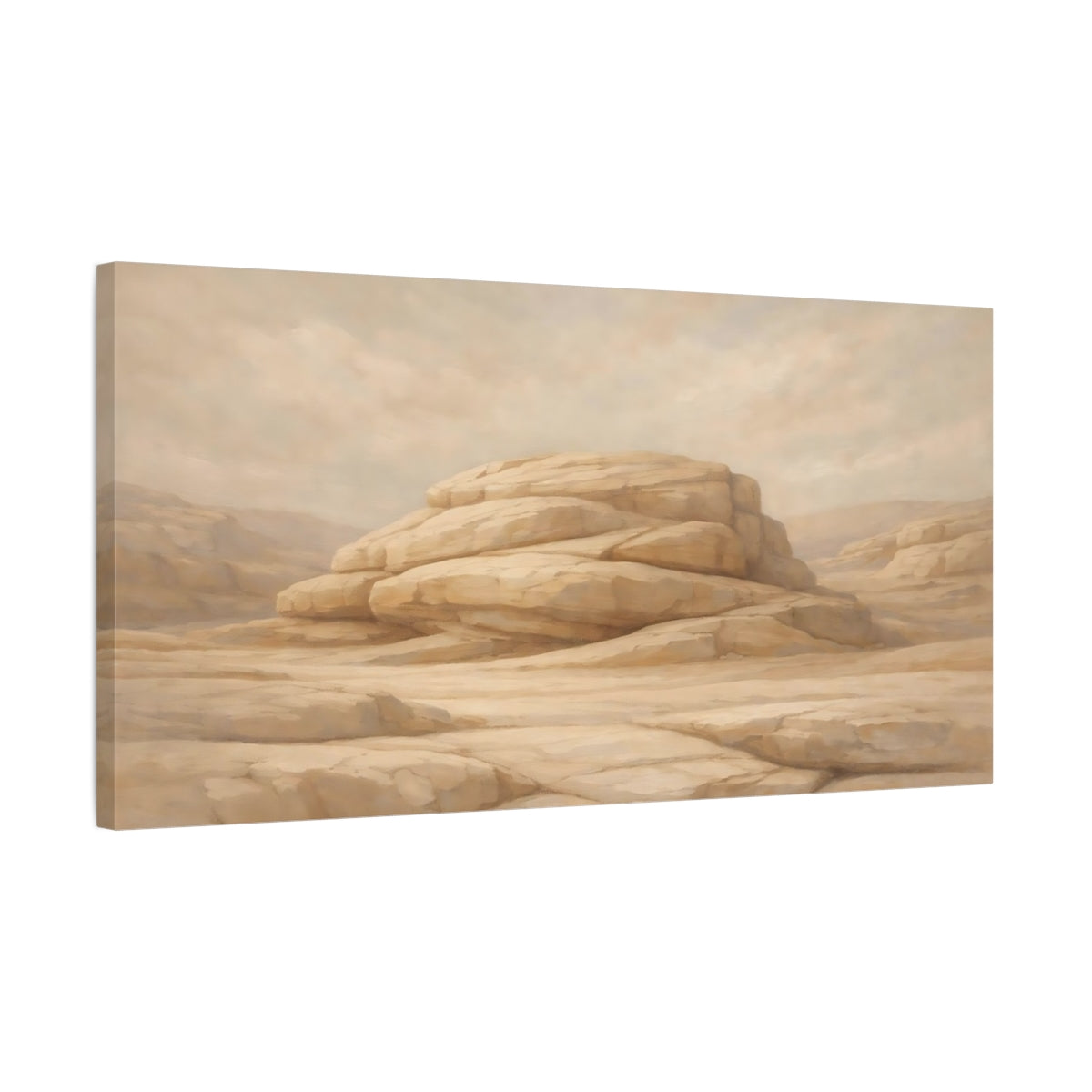 Side Mockup 2. Nature Desert Rocks Desert Landscape shown as stretched canvas wall art