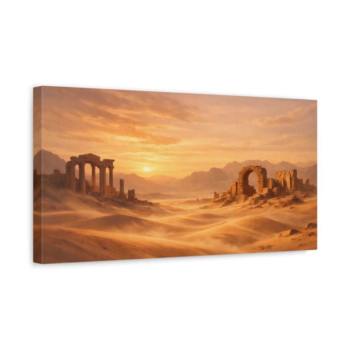 Nature Desert Ruins Golden - Canvas Wall Art Print - YesArtYes