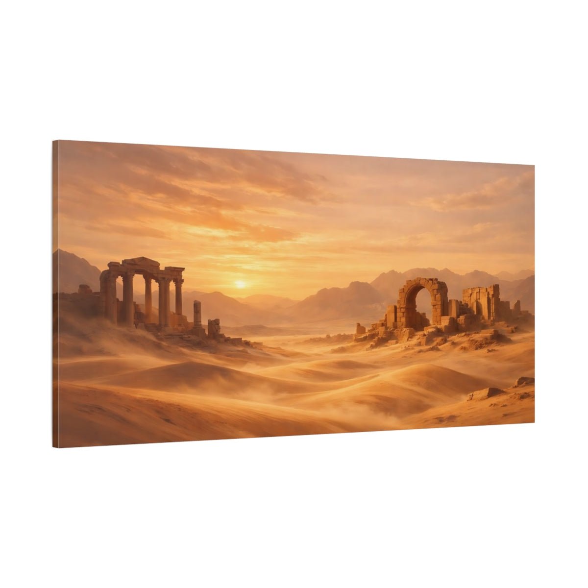Nature Desert Ruins Golden - Canvas Wall Art Print - YesArtYes