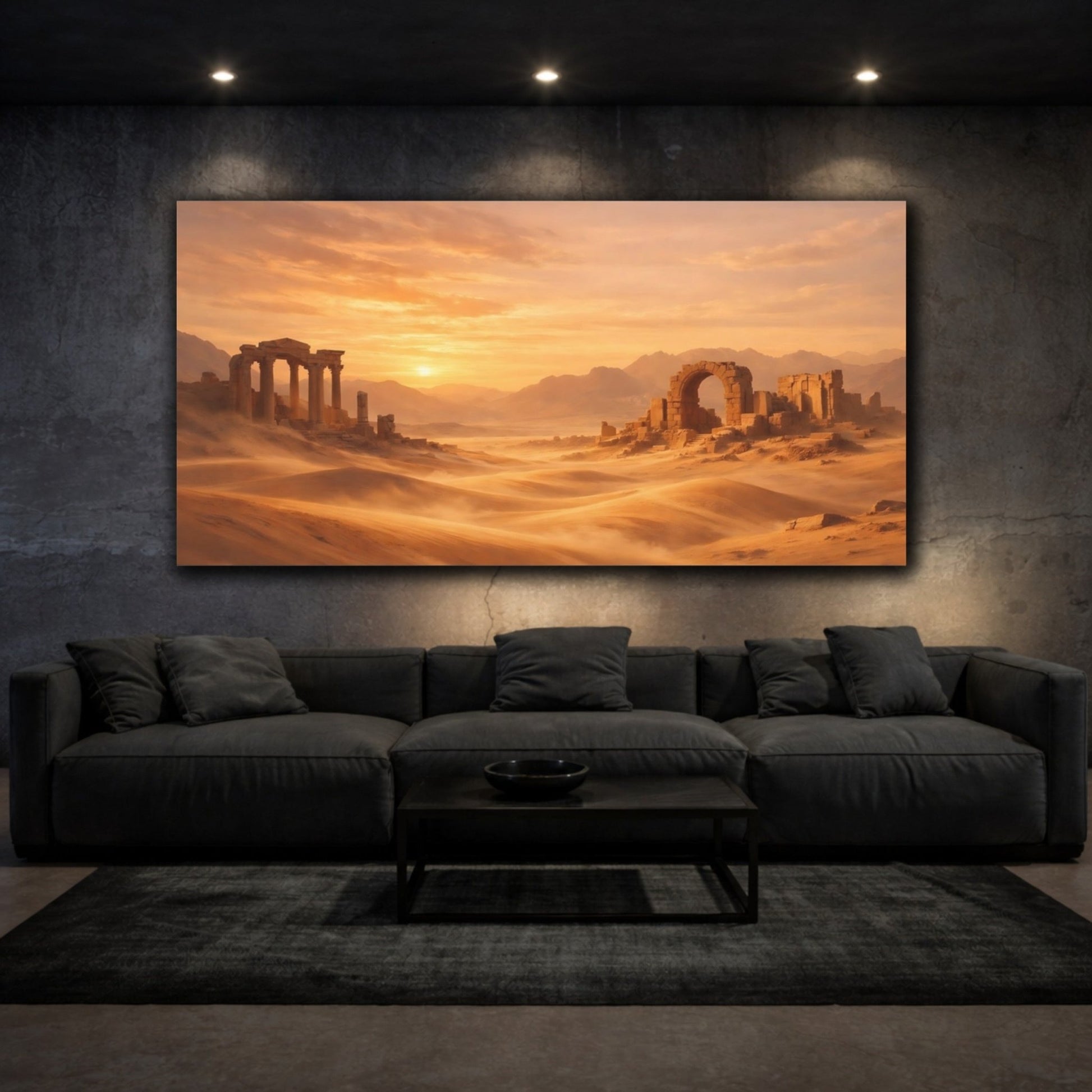 Nature Desert Ruins Golden - Canvas Wall Art Print - YesArtYes