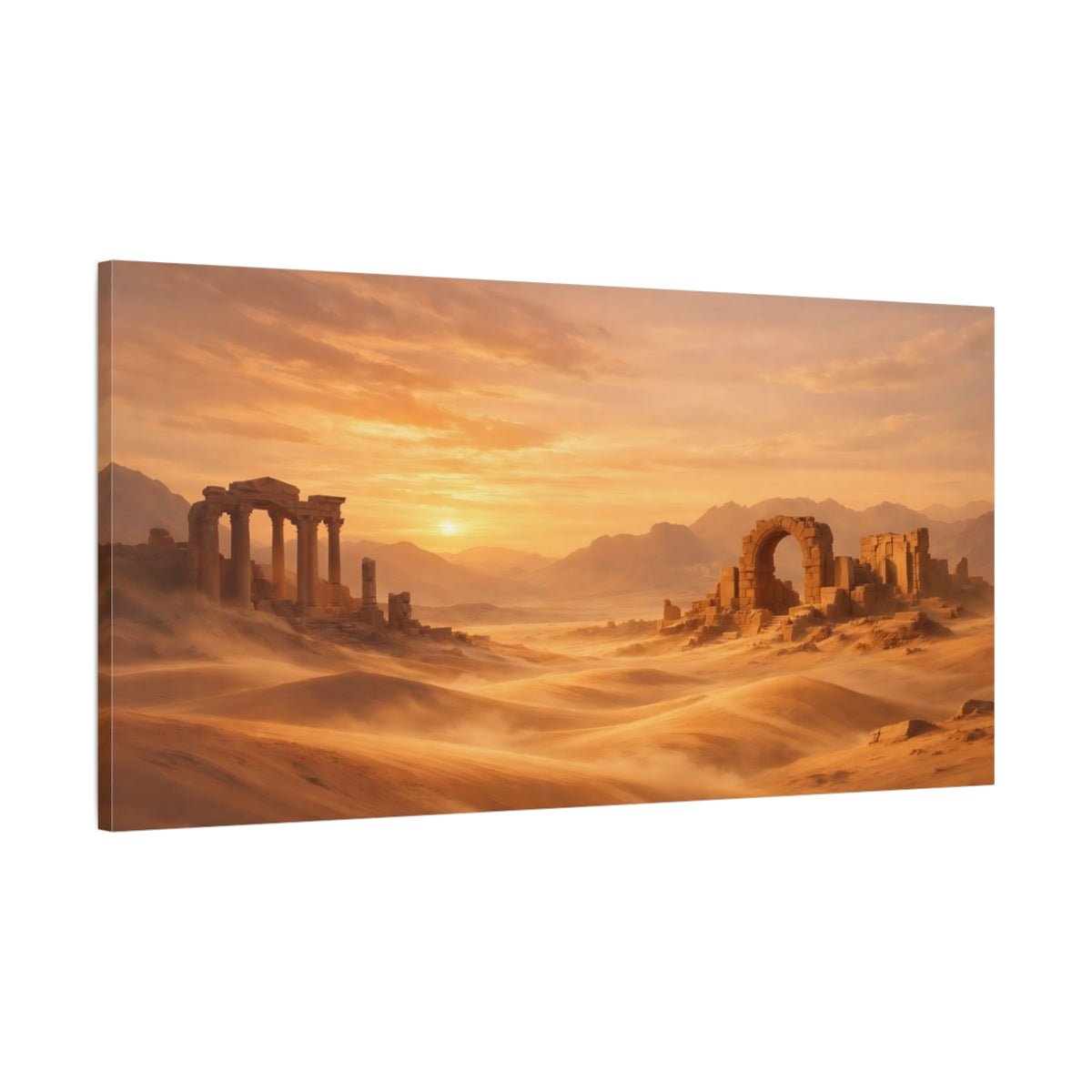 Nature Desert Ruins Golden - Canvas Wall Art Print - YesArtYes