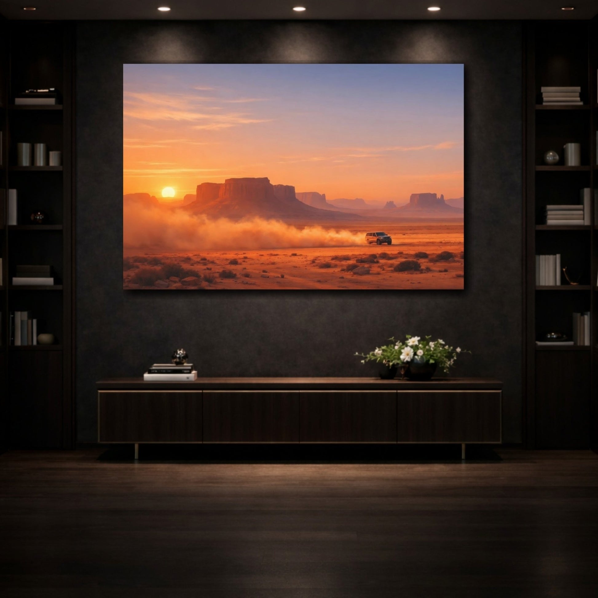 Nature Desert Scene Orange - Canvas Wall Art Print - YesArtYes