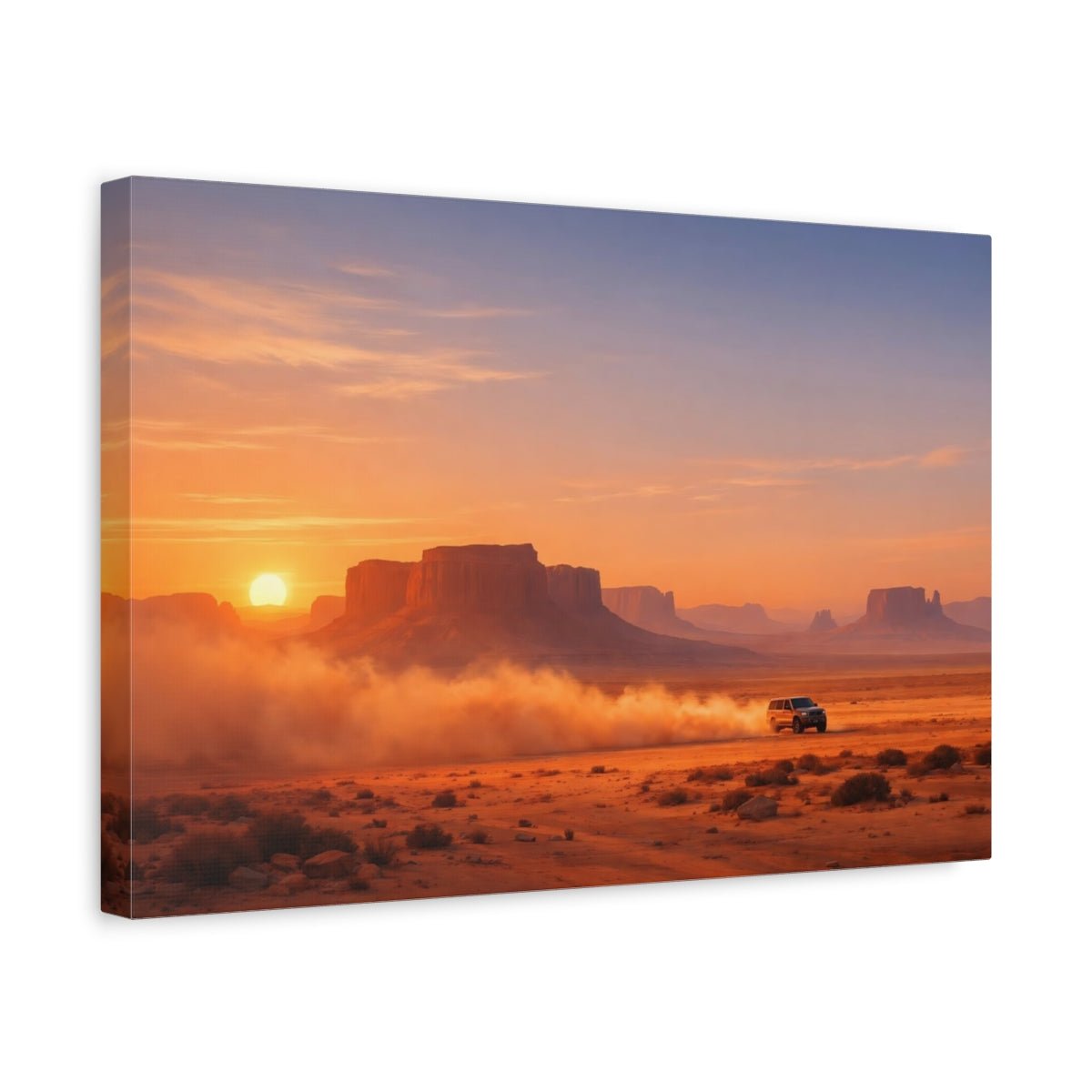 Nature Desert Scene Orange - Canvas Wall Art Print - YesArtYes