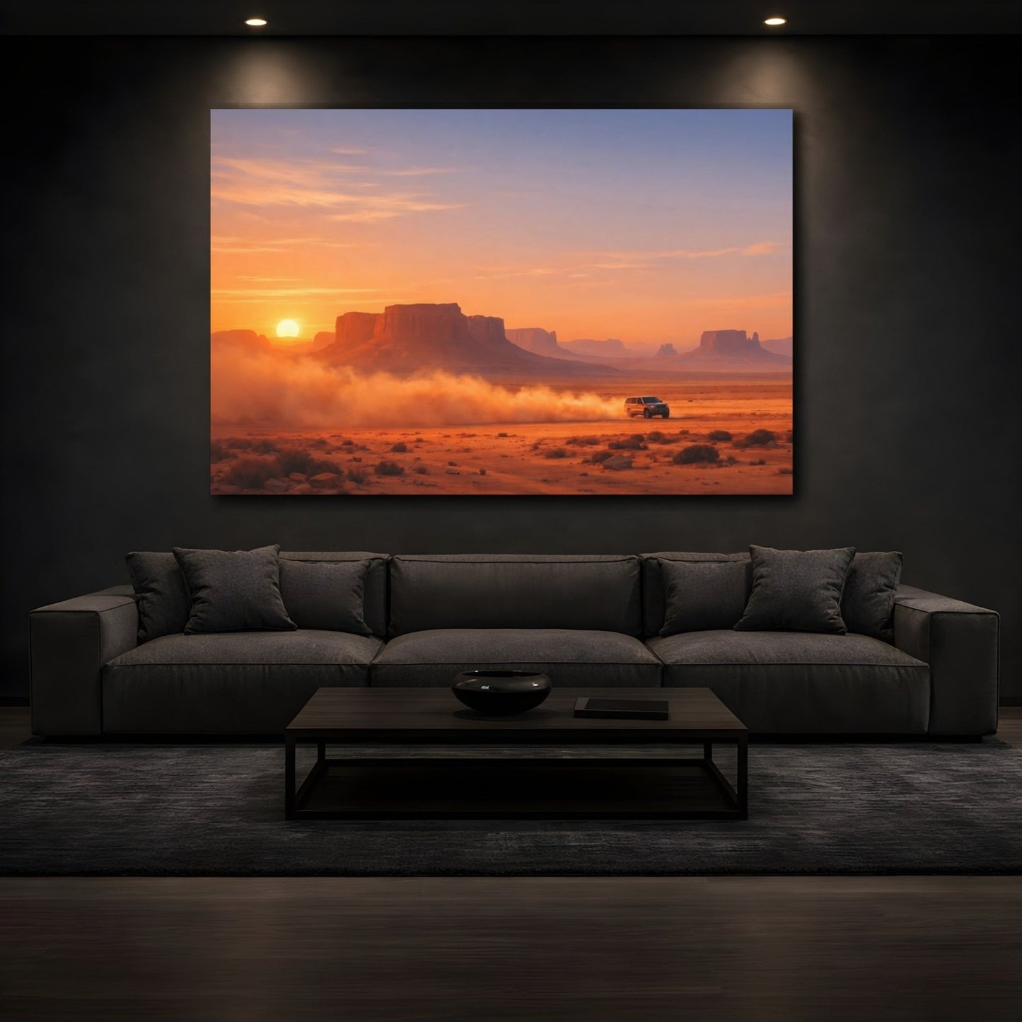 Nature Desert Scene Orange - Canvas Wall Art Print - YesArtYes