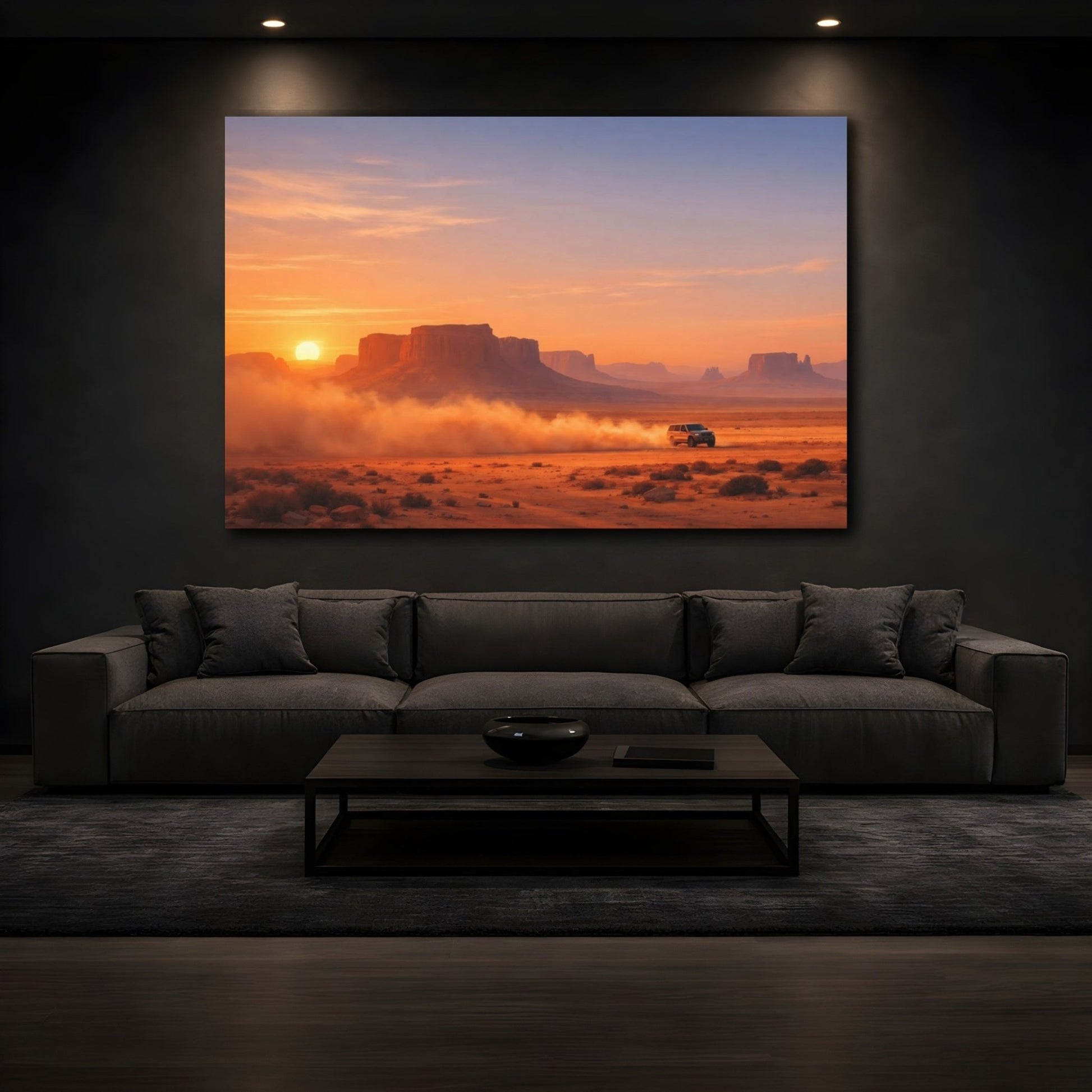 Nature Desert Scene Orange - Canvas Wall Art Print - YesArtYes