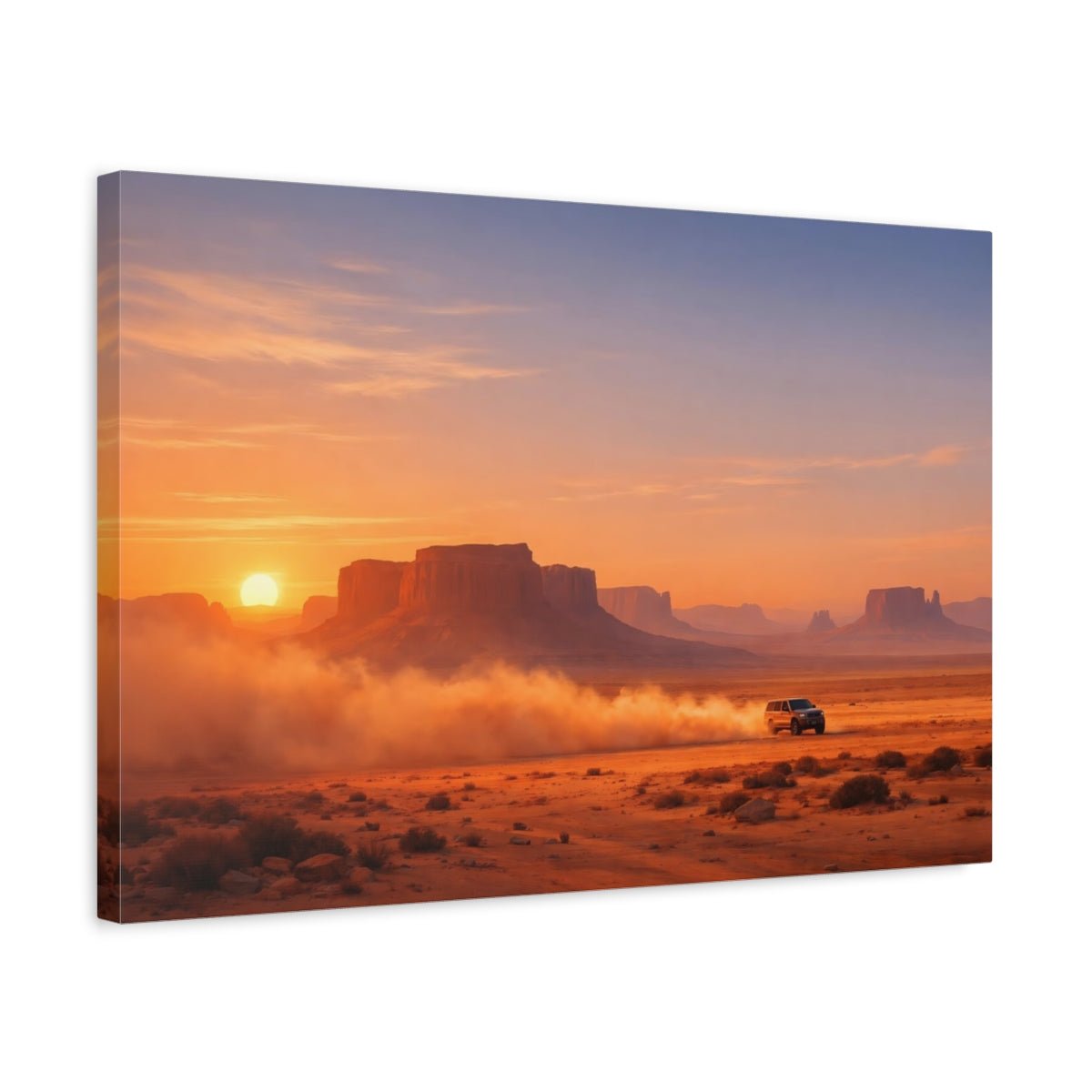 Nature Desert Scene Orange - Canvas Wall Art Print - YesArtYes