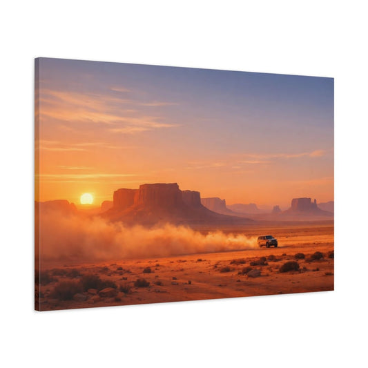 Nature Desert Scene Orange - Canvas Wall Art Print - YesArtYes