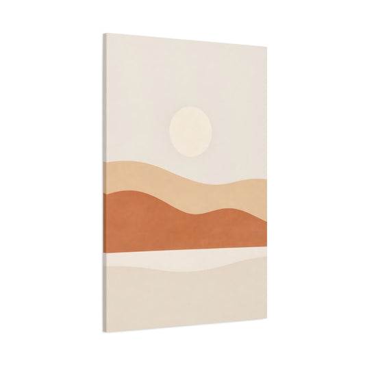 Nature Desert Sun Earthy Abstract shown as stretched canvas wall art