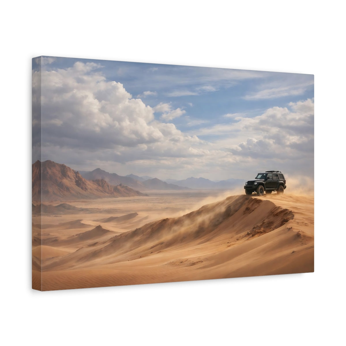 Side Mockup 4. Nature Desert Suv Desert Landscape shown as stretched canvas wall art