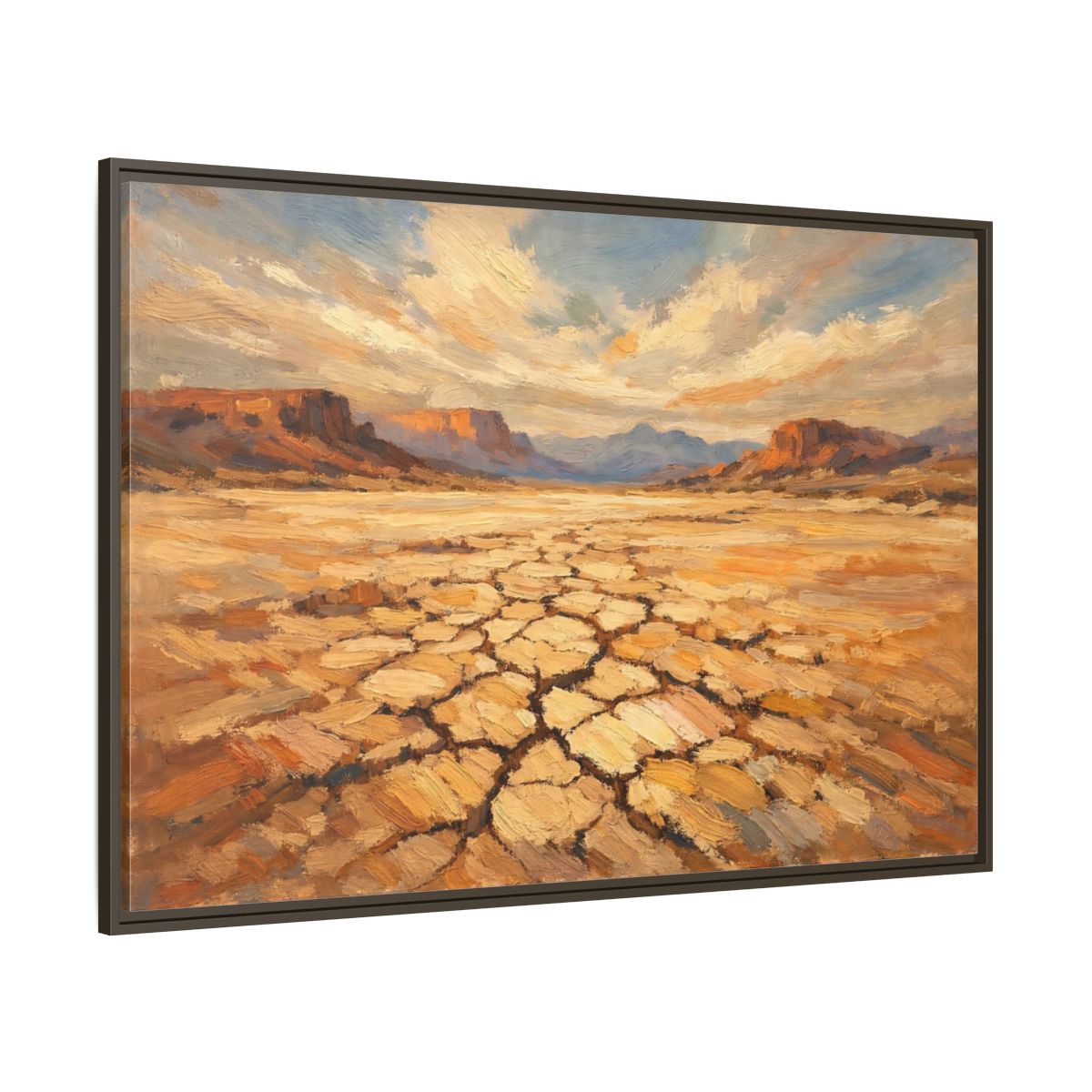 Main Mockup. Nature Desert Warm Desert Landscape shown as stretched canvas wall art
