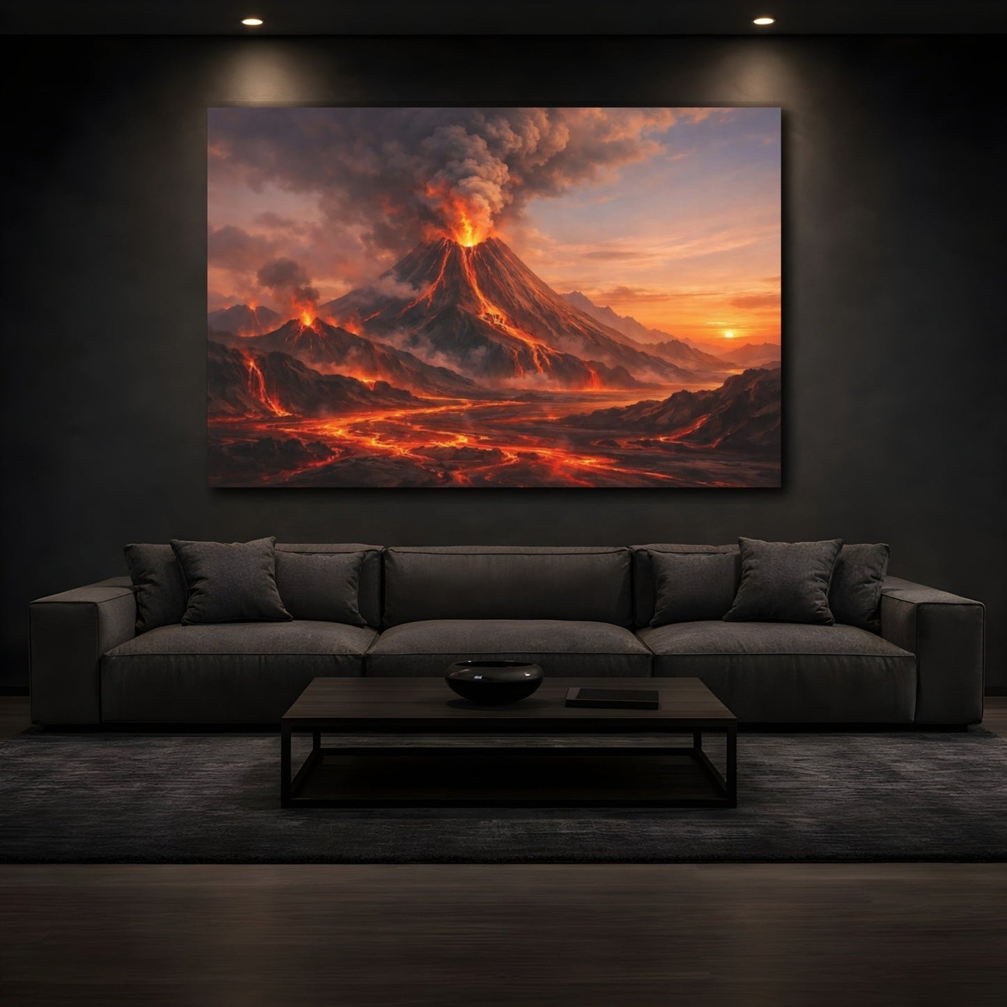 Nature Erupting Volcano Eruption - Canvas Wall Art Print - YesArtYes