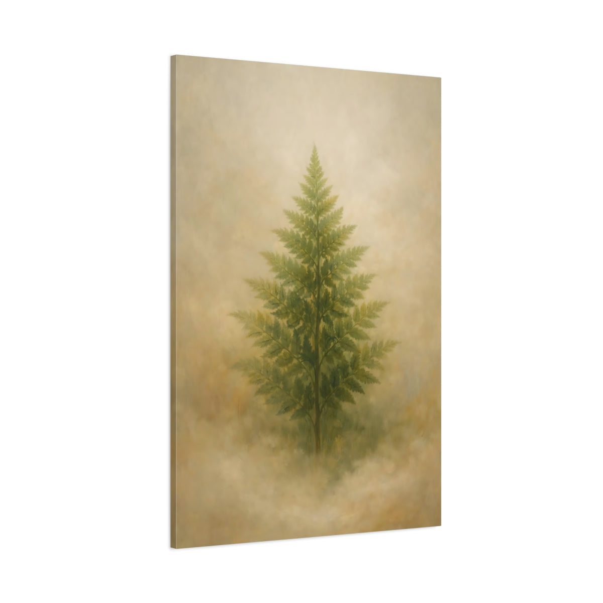 Main Mockup. Nature Fern Green Fern shown as stretched canvas wall art