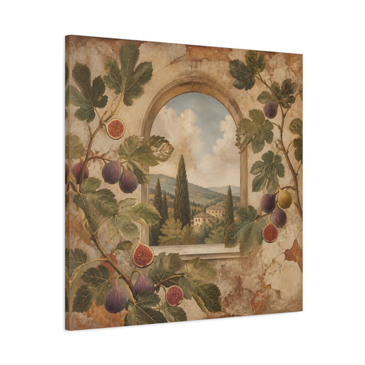 Main Mockup. Nature Fig Branches Tuscan Fig shown as stretched canvas wall art