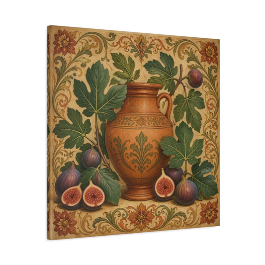 Main Mockup. Nature Figs Vintage Fig Still Life shown as stretched canvas wall art