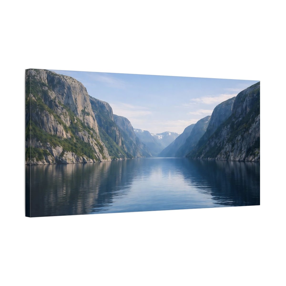 Nature Fjord Blue - Canvas Wall Art Print - YesArtYes