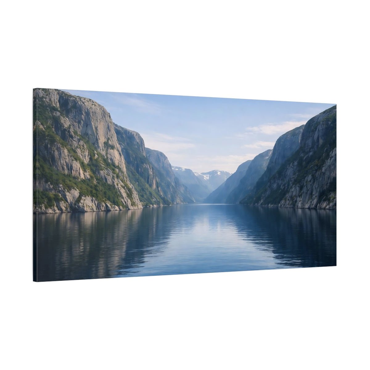 Nature Fjord Blue - Canvas Wall Art Print - YesArtYes